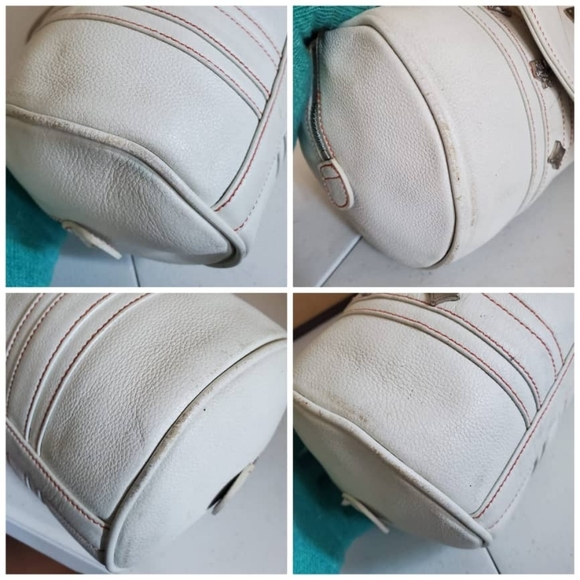 MCM white Rolled Leather Boston Bag - Picture 7 of 14